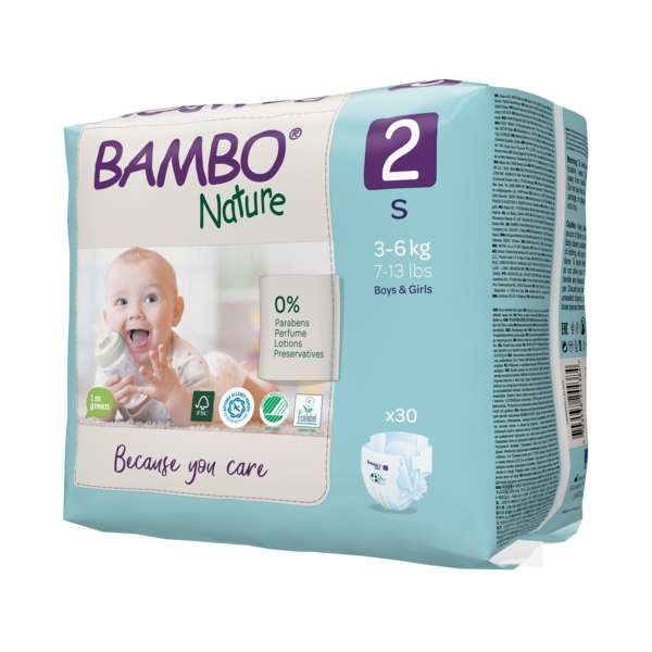 Scutece Bambo Nature Eco-Friendly marimea 2, 3-6 kg, 1000019252